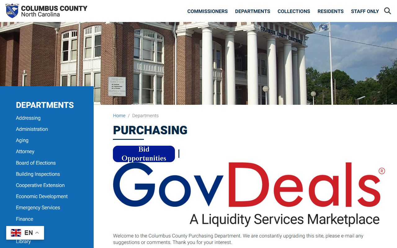Columbus County Clerk of Superior Court public inspection and records context