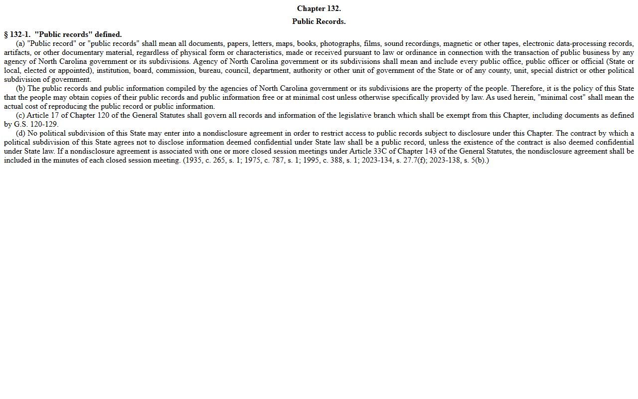 Columbus County arrest records and court charge public records definition