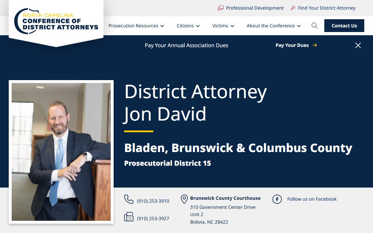 Columbus County criminal court records District Attorney District 15