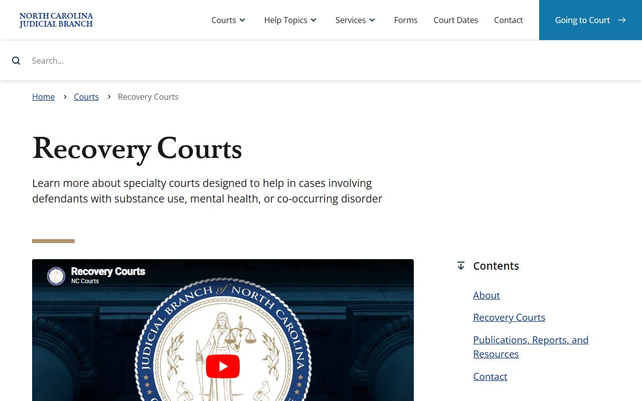 Columbus County probate records Recovery Courts source distinction